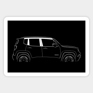 Jeep Renegade BU - profile stencil, white Magnet